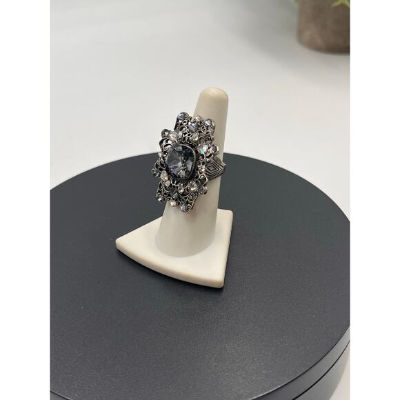 Anne Koplik Designs‎ Chunky
Silver Tone Faceted Stone Ring Statement Adjustable - Picture 4 of 7